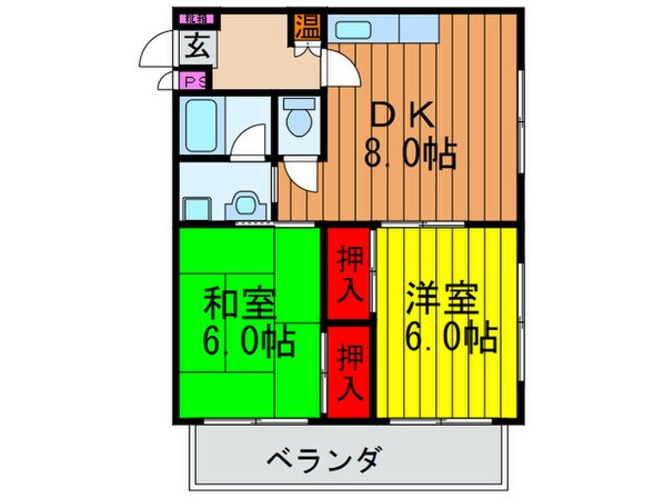 龍宝マンションの物件間取画像